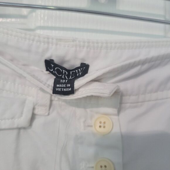 J. Crew Pleated Button-Front Pant in Chino High Rise White Size Tall 10 BZ698 - Picture 5 of 11